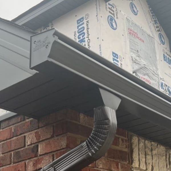 The Gutter Shutter leaf guard on a newly built home.