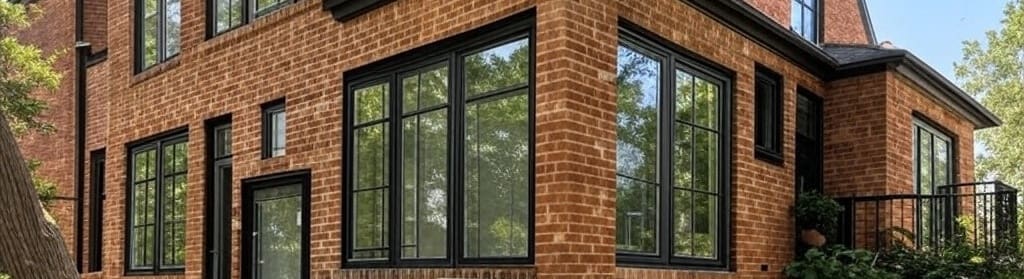 windows in brick house