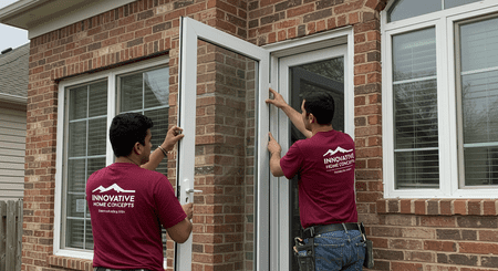 Worn-out door needing replacement in Crystal Lake