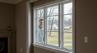 Close-up of energy-efficient window installation in McHenry, IL.