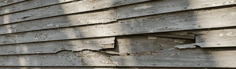 Siding that was not maintained well. Needs replacement.