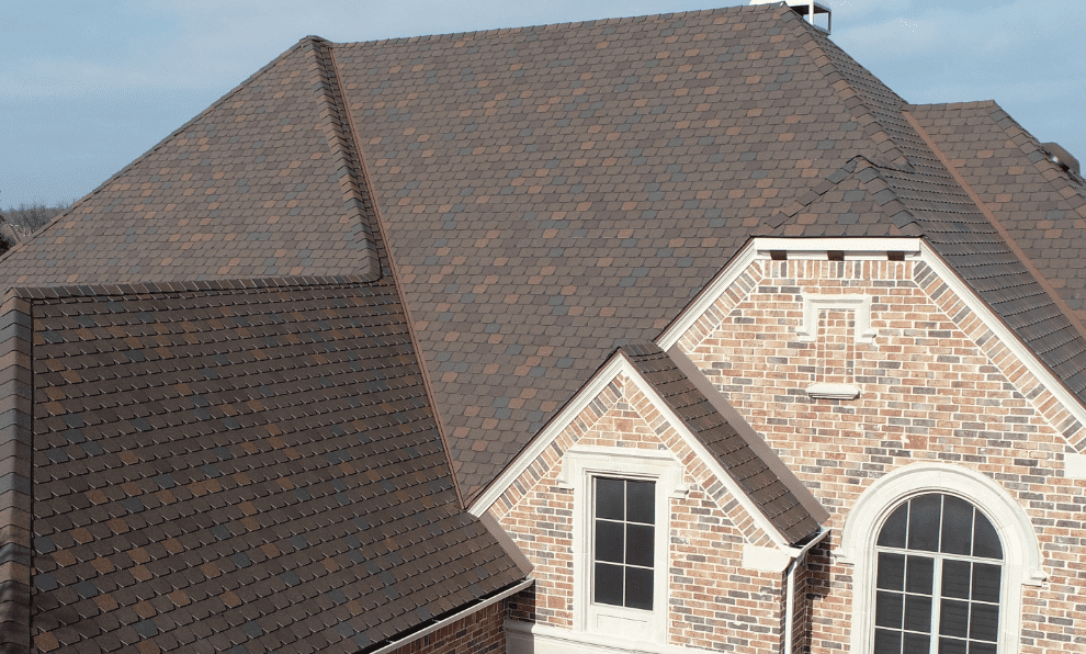 F-Wave Shingles: Durable and Stylish F-Wave synthetic shingles on a modern home