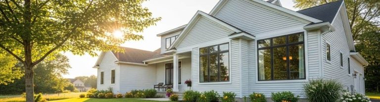 Energy efficient Insulated Vinyl Siding on a Woodstock Illinois home.