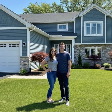 Professional Siding Installation A professional installing insulated vinyl siding on a McHenry County home.