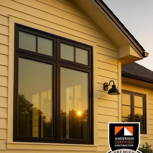 New Black Andersen Windows Installation Beautiful new black Andersen windows installed by Innovative Home Concepts