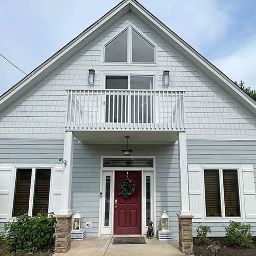 front shot home cement siding home in Cary Illinois