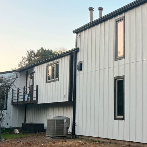 rear of home after installation