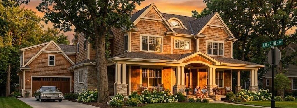 House on Lakeshore Drive near Crystal Lake McHenry County IL