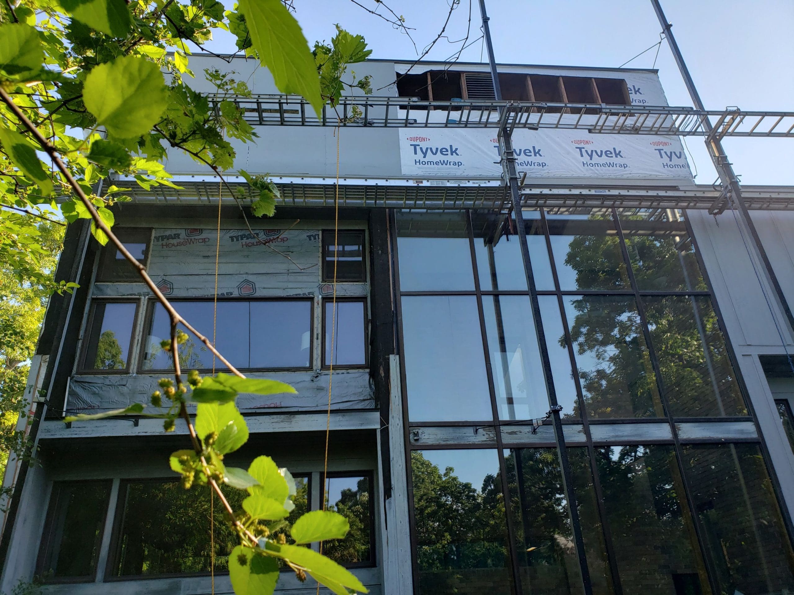 HardiePanel vertical siding on a modern home in McHenry County