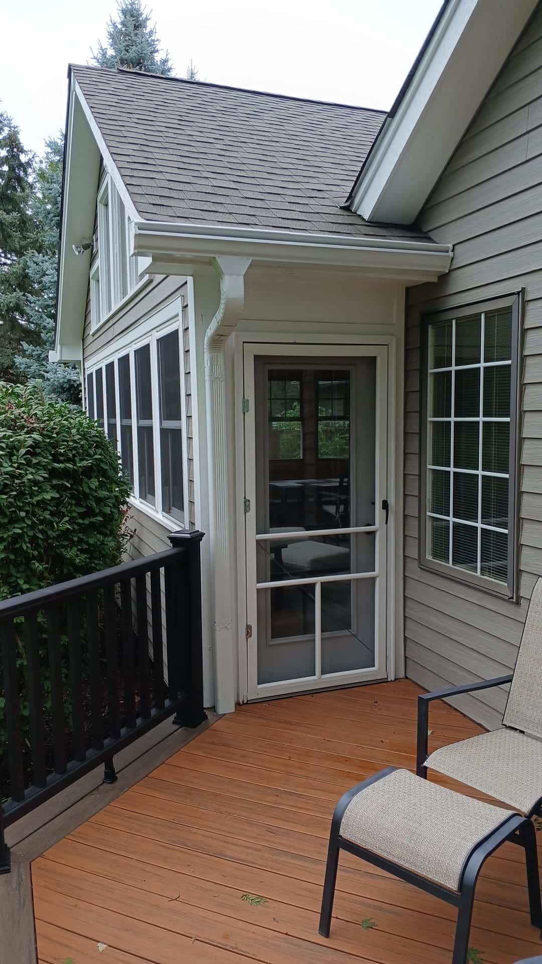 GutterShutter in white on residential home