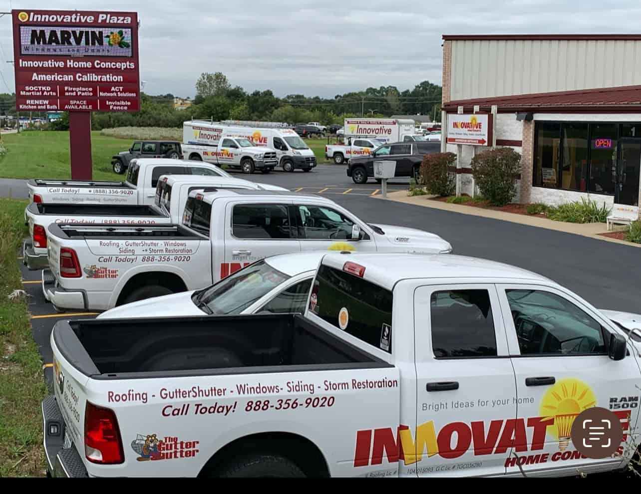 Professional contractor office storefront — look for a real physical address