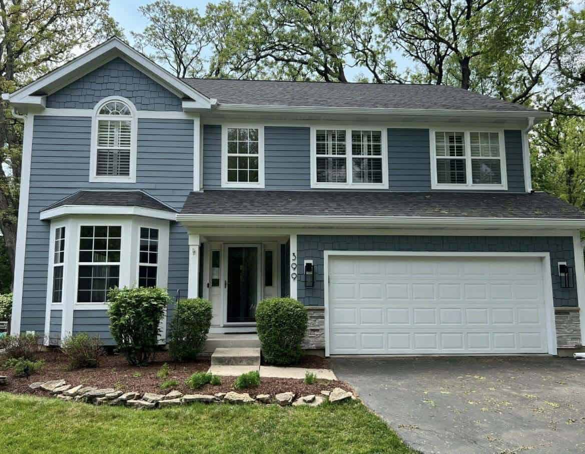 Completed James Hardie siding installation