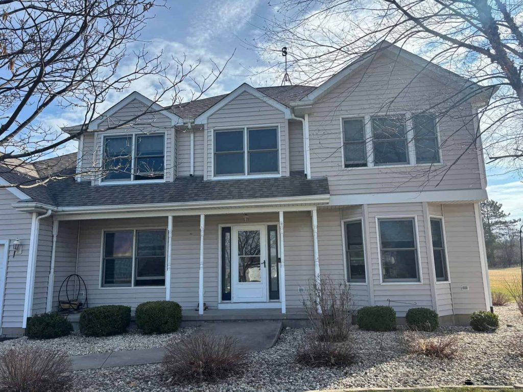 Andersen window installation on two-story home in Illinois - IHC project
