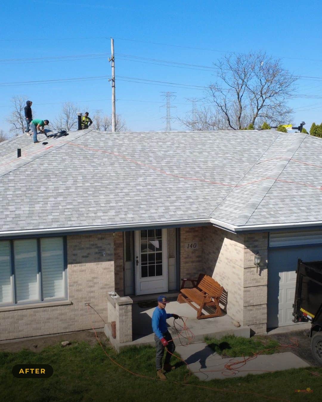 Completed CertainTeed roof replacement