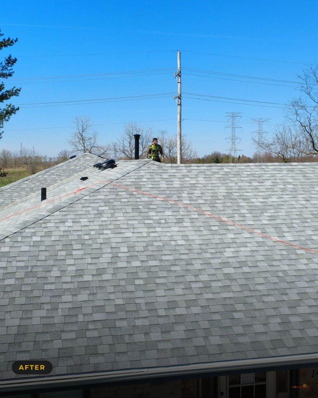 Completed CertainTeed shingle roof replacement in McHenry County