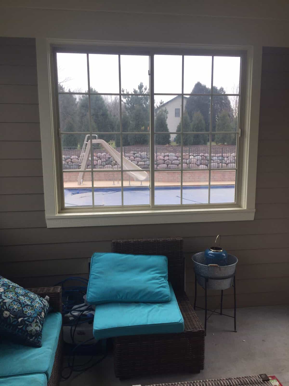 Interior window before patio door conversion Crystal Lake