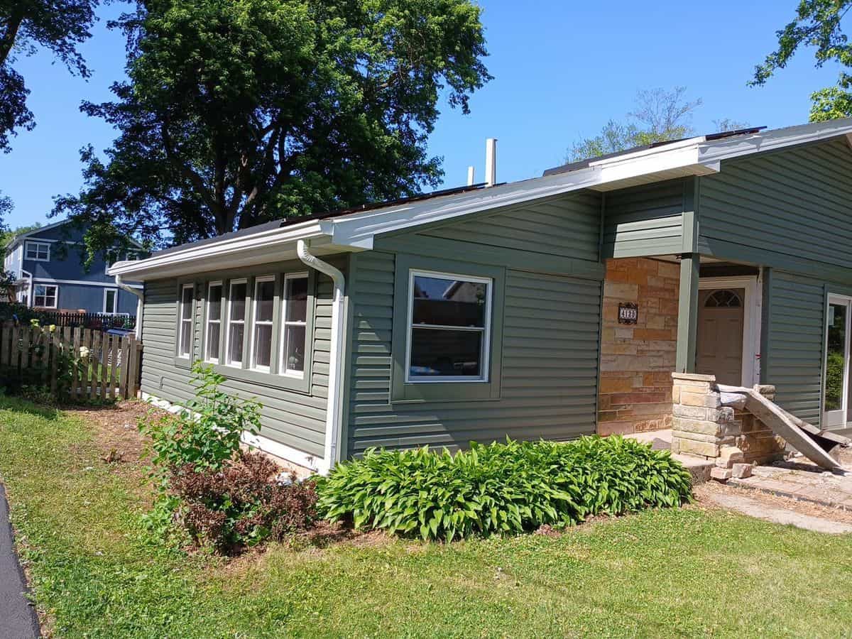 New vinyl siding installed — Collins residence, Wonder Lake IL