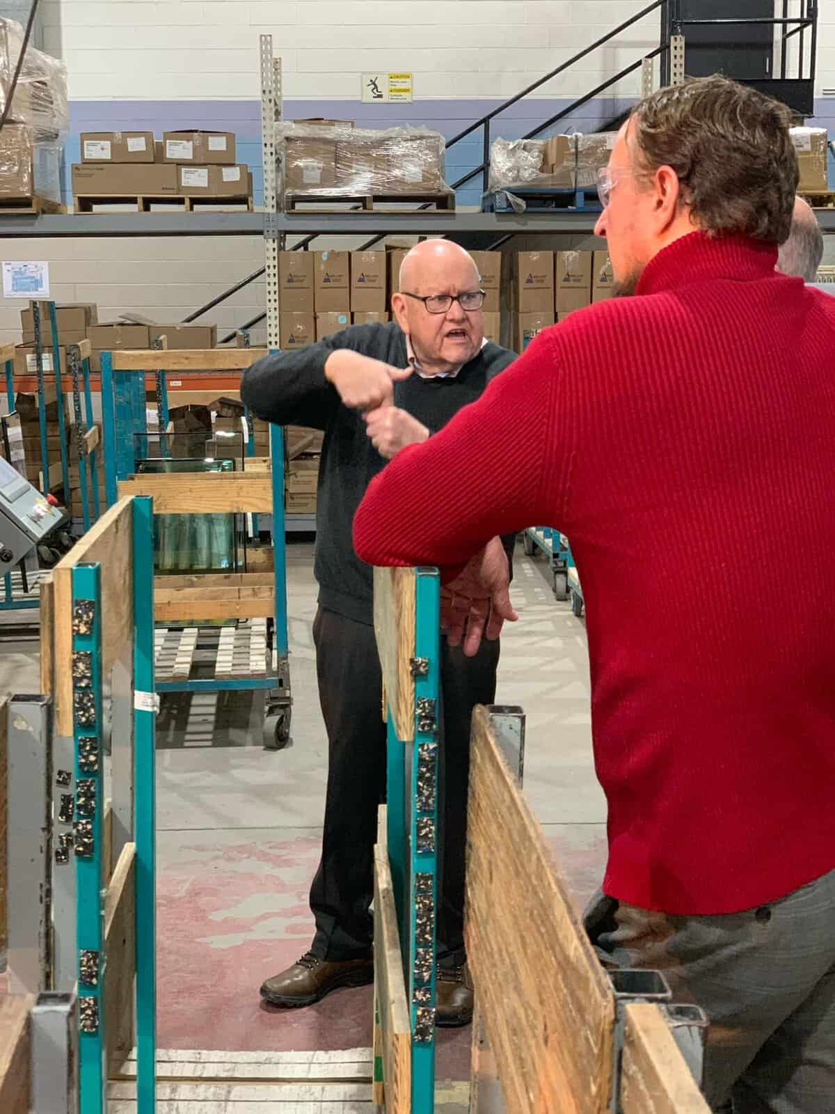 Rhett Wilborn of Innovative Home Concepts at Andersen factory tour