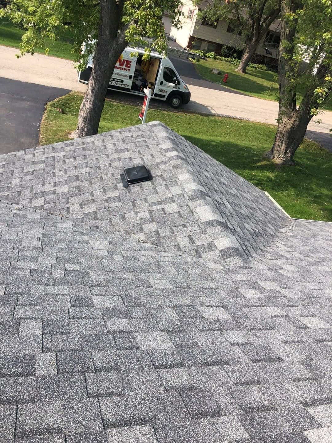New asphalt shingle roof installed in McHenry County, IL