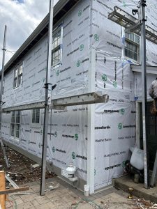 James Hardie HardieWrap weather barrier installed to spec before the siding goes on