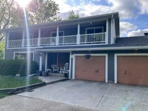 Gray James Hardie fiber cement siding on a finished Richmond, IL exterior remodel